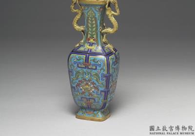 图片[2]-Copper vase in cloisonne enamels, Qing dynasty (1644-1911)-China Archive